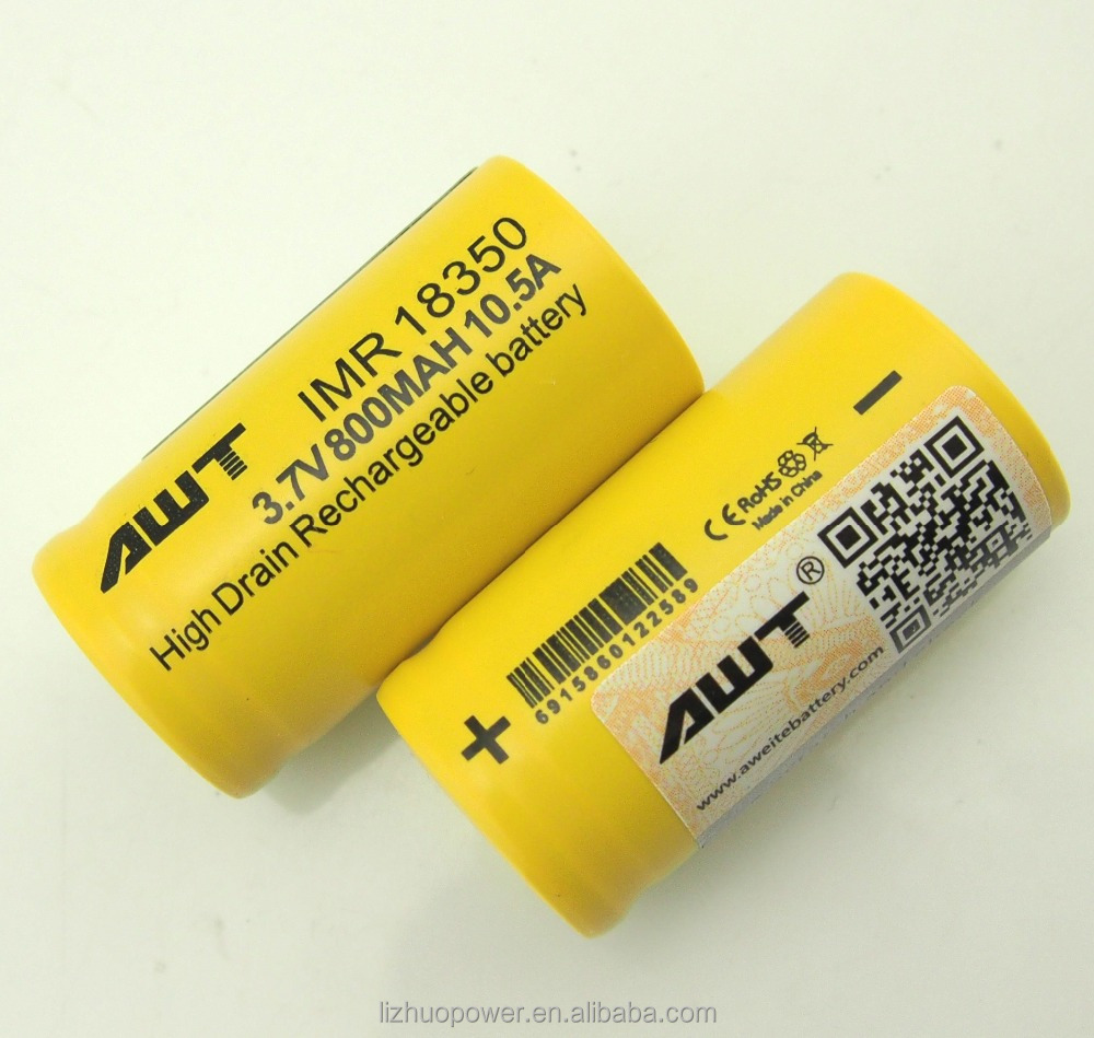 5amp imr awt 18350 battery rechargeable lithium-i