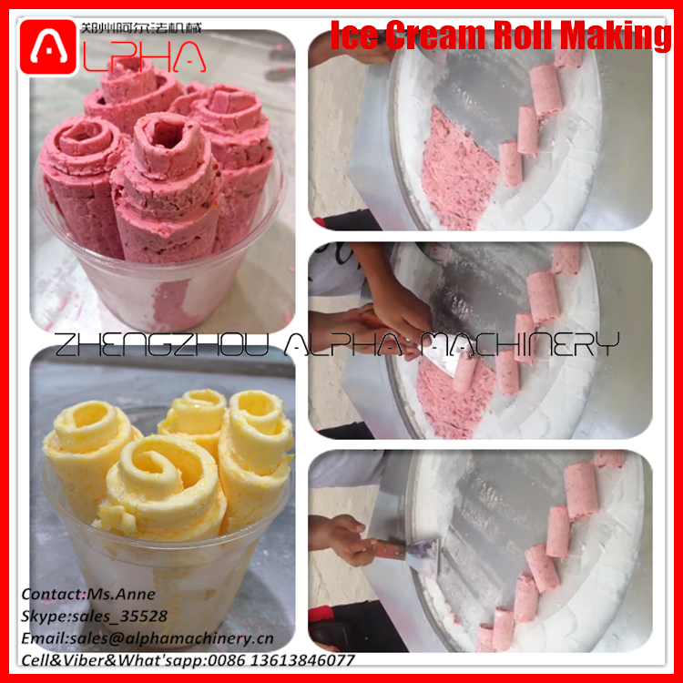 2 Compressor Speed Cooling Thailand Style Roll Fry Ice Cream Machine -  China Thailand Rolled Fried Ice Cream Machine, Thailand Fry Ice Cream  Machine