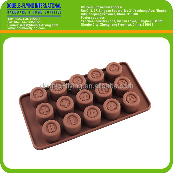 Silicone Number Shape Chocolate Mold, Baking Mold, Cake Decorations