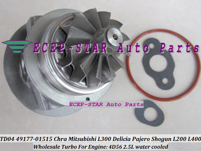 TD04 49177-01515 CHRA Cartridge Turbocharger Mitsubishi L300 4WD Delicia Pajero Shogun L200 L400 2.5L 4D56 water cooled (6)