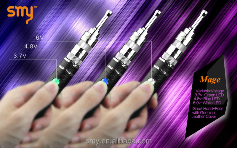 Best vaporizer mechanical mod Mage vv mech vape mod from 3.7v to 6v with real leather cover special for richman