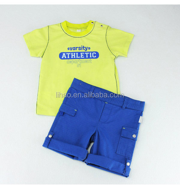 2014年綿100％プリントの赤ん坊の摩耗子供の男の子の服のサプライヤー中国で問屋・仕入れ・卸・卸売り