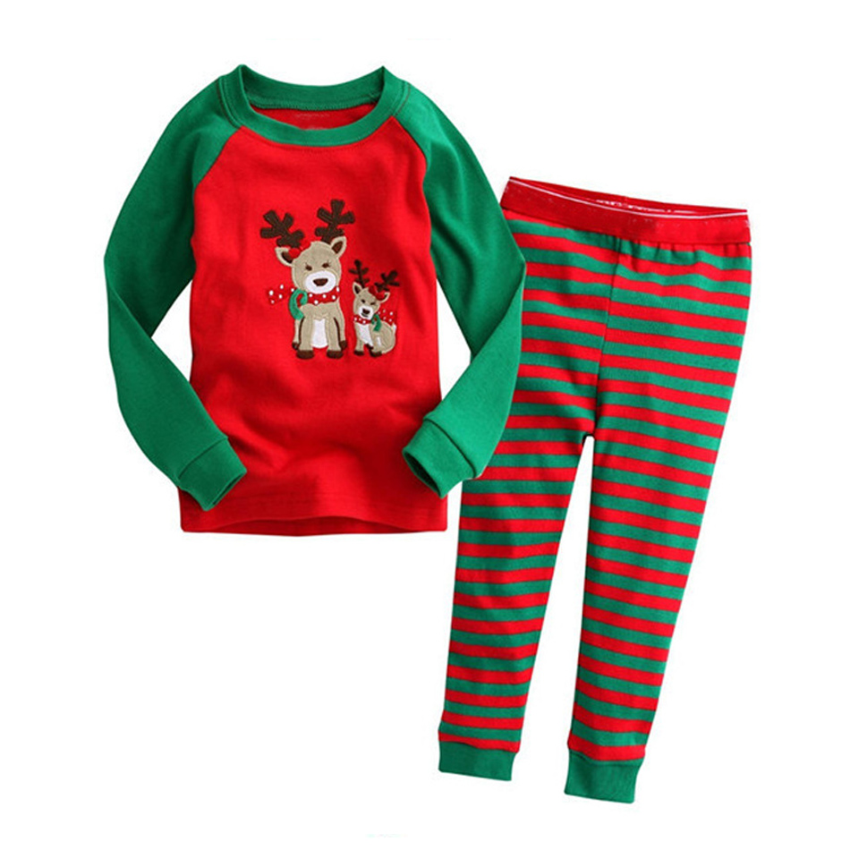 ブティックベビー2015100％卸売パジャマ綿赤・緑のストライプクリスマスプレーン韓国の子供たちの衣装仕入れ・メーカー・工場