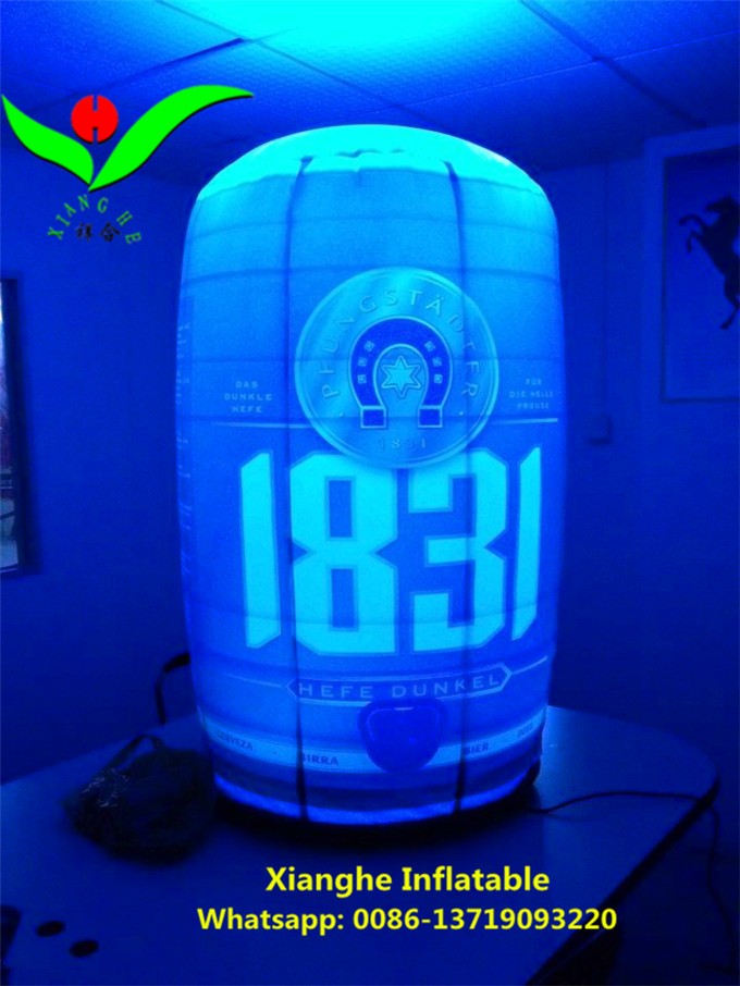 Giant custom inflatable bright LED light water wine beer can bottle balloons