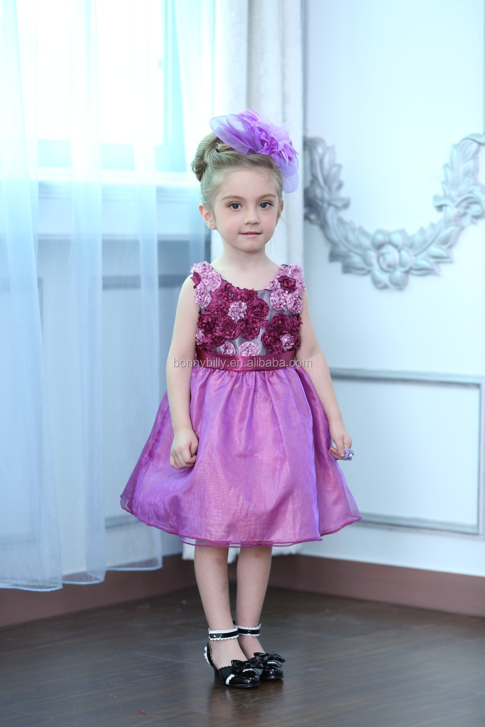 卸売新しいデザインの女の赤ちゃんのかわいいシフォンドレス赤ちゃんのパーティードレスの子供服問屋・仕入れ・卸・卸売り