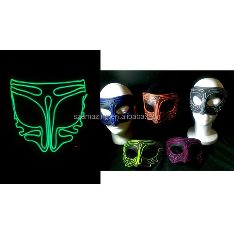 点滅マスクハロウィーンパーティーマスクの光elマスク、 エルワイヤーマスク、 ledマスク仕入れ・メーカー・工場
