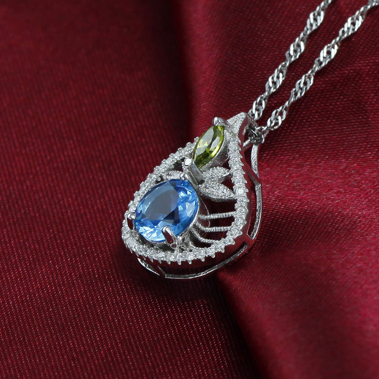 2014ファッション925シルパージルコニアペンダントロジウムメッキアクセサリージュエリー問屋・仕入れ・卸・卸売り
