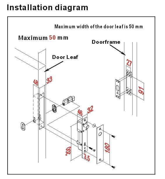 BL-2500B bolt lock