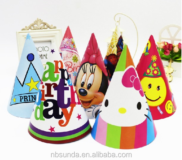 安い誕生日パーティーの紙帽子の子供のパーティー帽子問屋・仕入れ・卸・卸売り