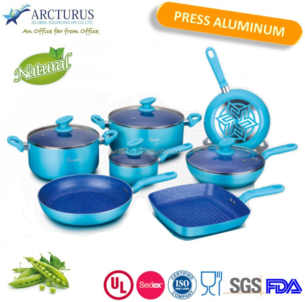 Aluminum Cookware Set With Soft Touch Bakelite Handle Buy 7 Piece