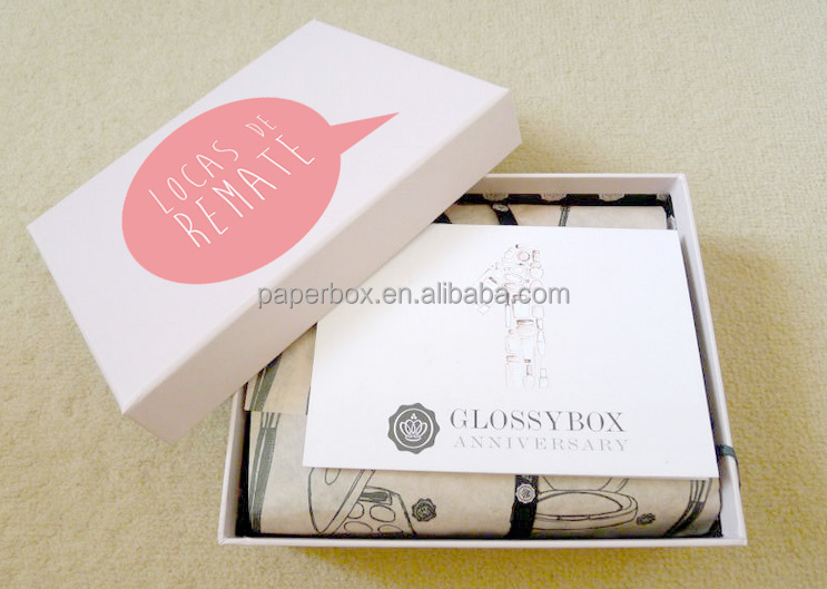 rigid solid paperboard color print gift card box
