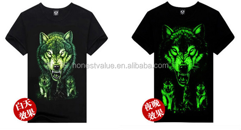 トップグレード2015カスタムデザイン安い卸売3d発光tシャツのために印刷仕入れ・メーカー・工場