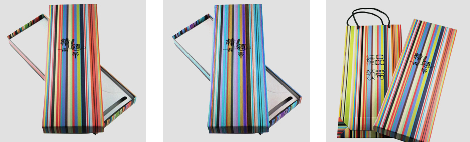 カラフルなストライプパターン絹のネクタイ袋付きボックス問屋・仕入れ・卸・卸売り