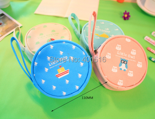 2014 New Korea Style Cute Happy Family Circle Coins Purse Casual