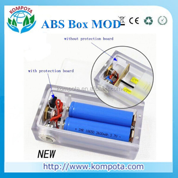 ファッションデザイン2015巨大な蒸気absボックスプラスチック箱のmodmod1:1クローンフィットデュアル在庫でmoq118650電池ユニット仕入れ・メーカー・工場