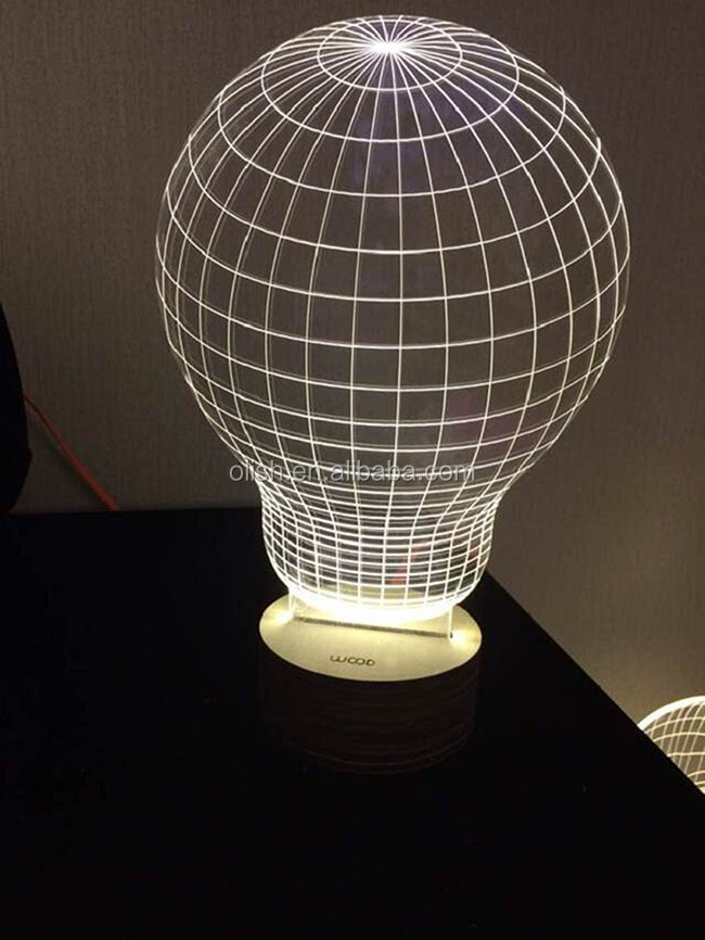 錯覚3d幻想的な夜のランプは電球を導いた問屋・仕入れ・卸・卸売り