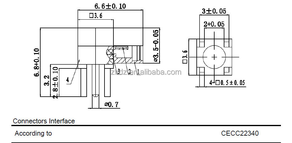 mmcxメス直角pcbコネクタ仕入れ・メーカー・工場