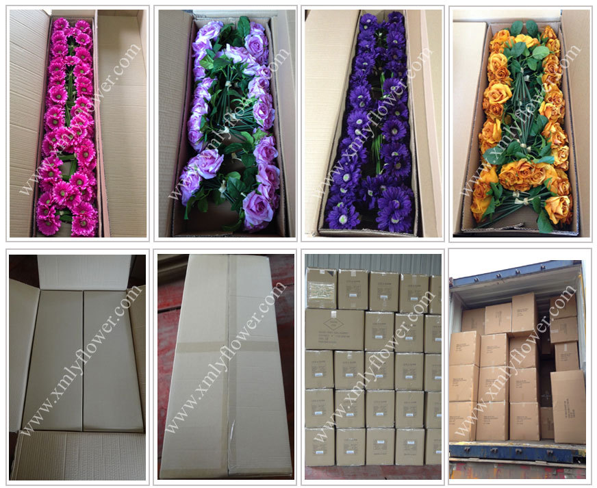 ヘッド36人工花の絹の結婚式の好意のためのバラ花束、 青絹の花のウェディングブーケ仕入れ・メーカー・工場