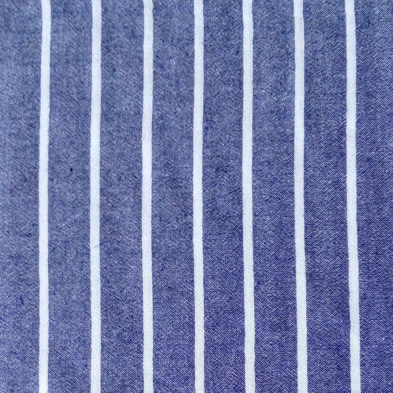 青と白チェック編み生地用シャツでregenrated綿とポリエステル糸仕入れ・メーカー・工場