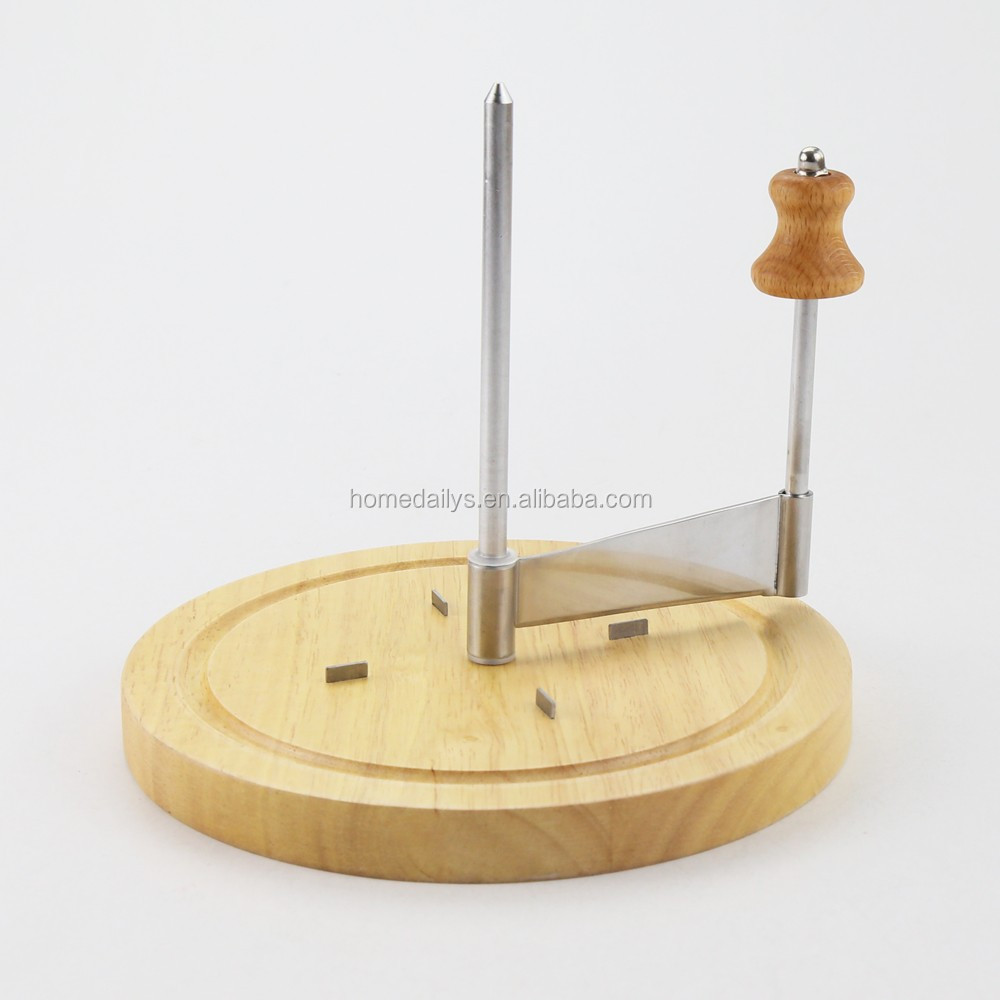 Stainless Steel Cheese Slicer Cheese Cutter With Oak Wooden Board