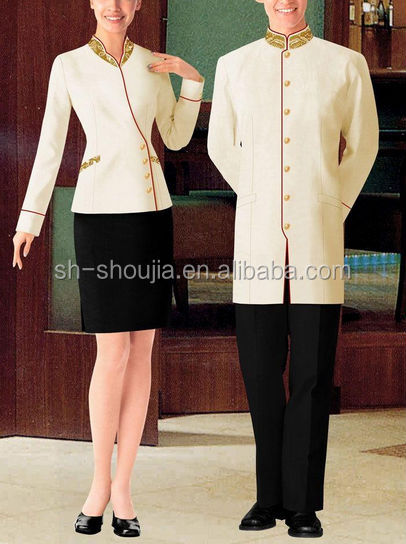 女性のためのカスタムホテル受付制服/の男性問屋・仕入れ・卸・卸売り