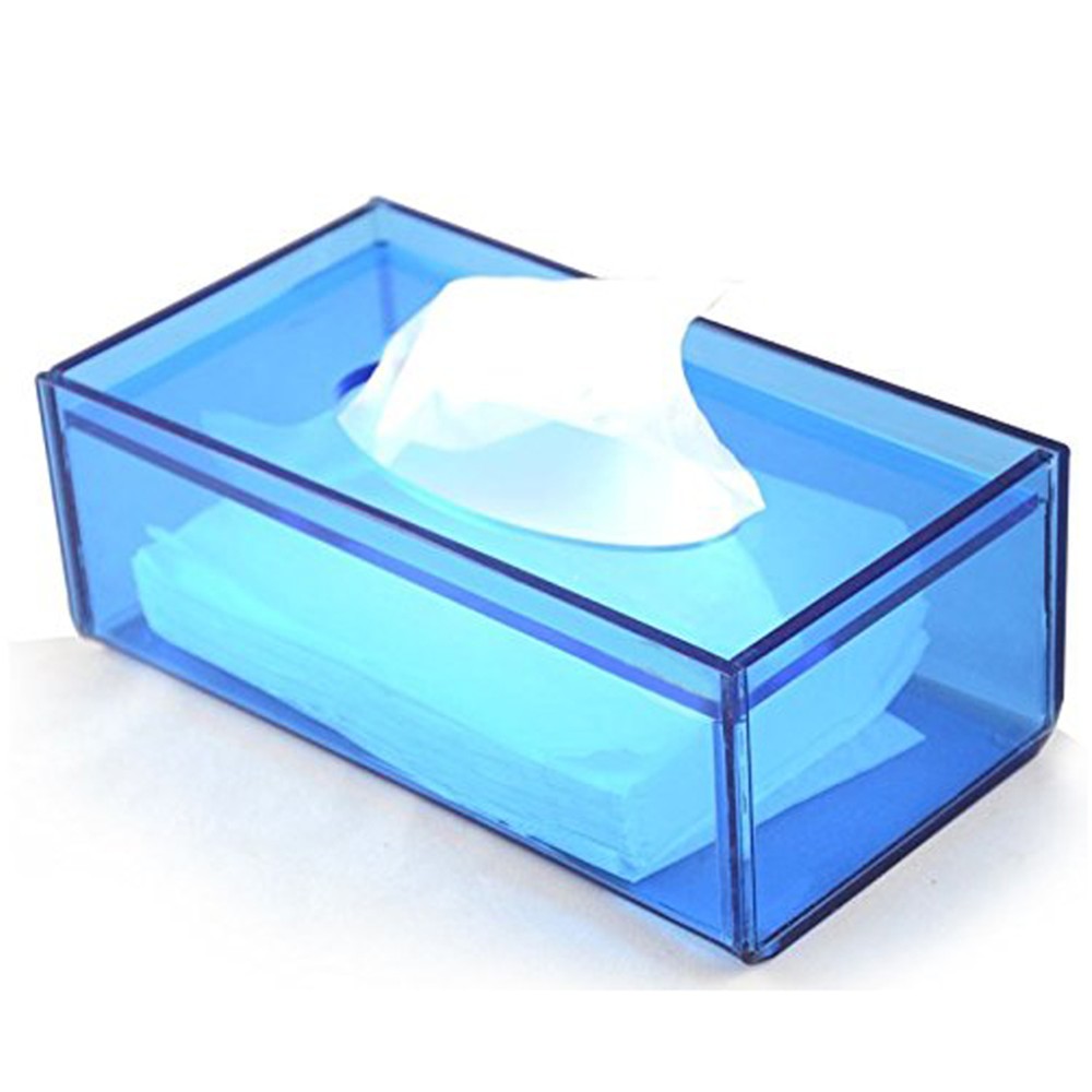 Rectangular Blue Acrylic Napkin Holder Tissue Box Buy Acrylic Tissue
