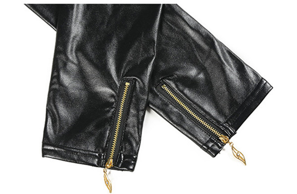 最新のデザイン古典的な黒2015冬のファッションの女性の厚い冬のジッパーのデザインとpuレザーパンツ仕入れ・メーカー・工場