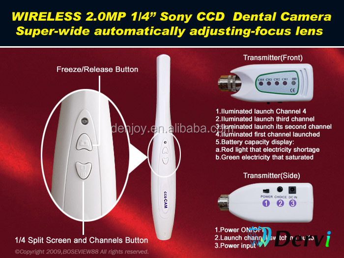 ワイヤレス2.0mp1/4'' sonyccd歯科口腔内カメラスーパー- ワイド自動的に調整- フォーカスレンズ仕入れ・メーカー・工場