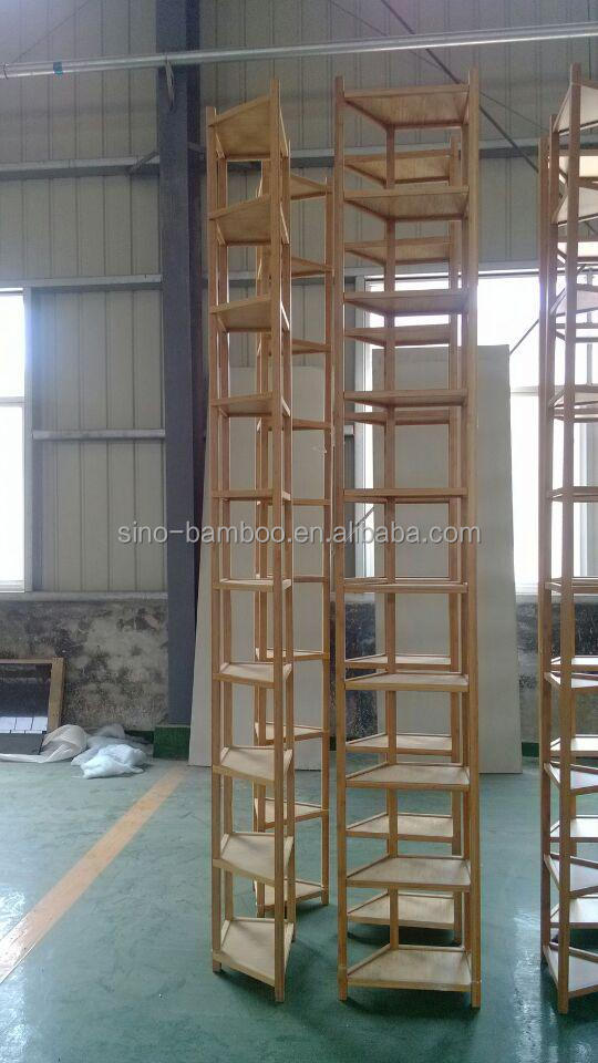 ファッション竹4重層のブックシェルフ、 家庭用陳列棚仕入れ・メーカー・工場