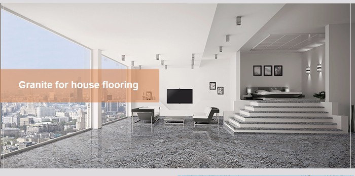 Natural granite flooring