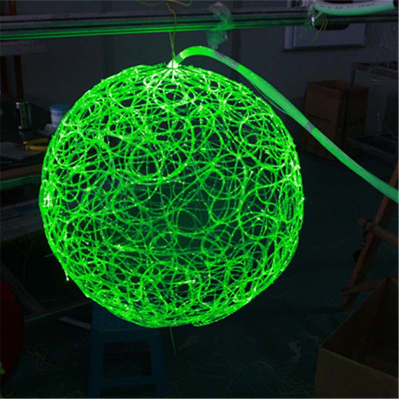 Modern 6 Colors Changing Chandelier Battery Powered Crystal Fiber Optic