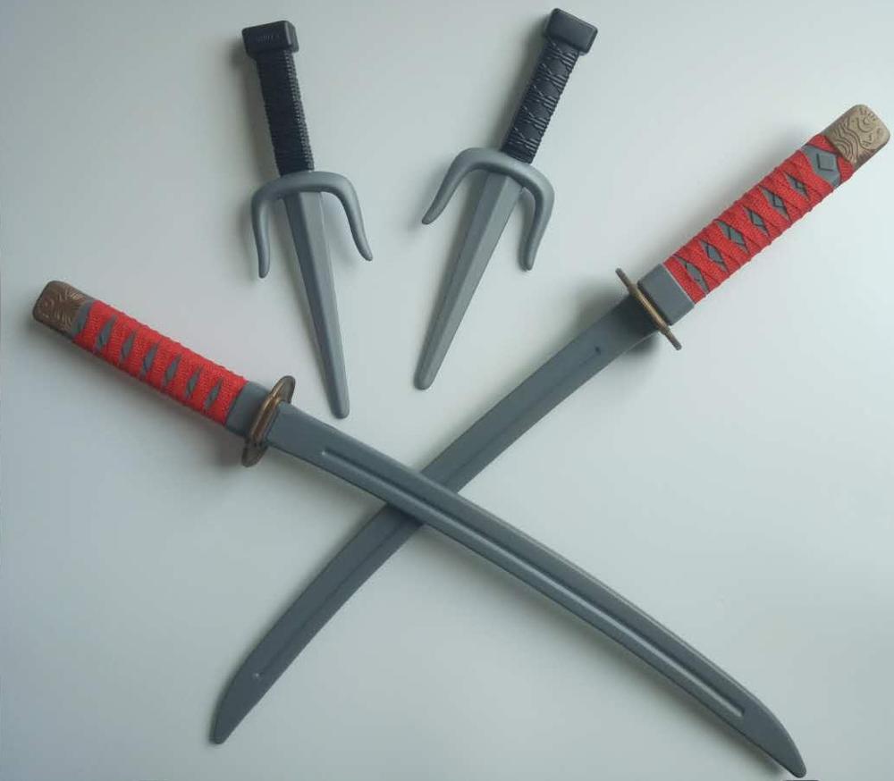 best seller giocattoli per bambini accessori costume katana spada e pugnale  ninja guerriero set di armi