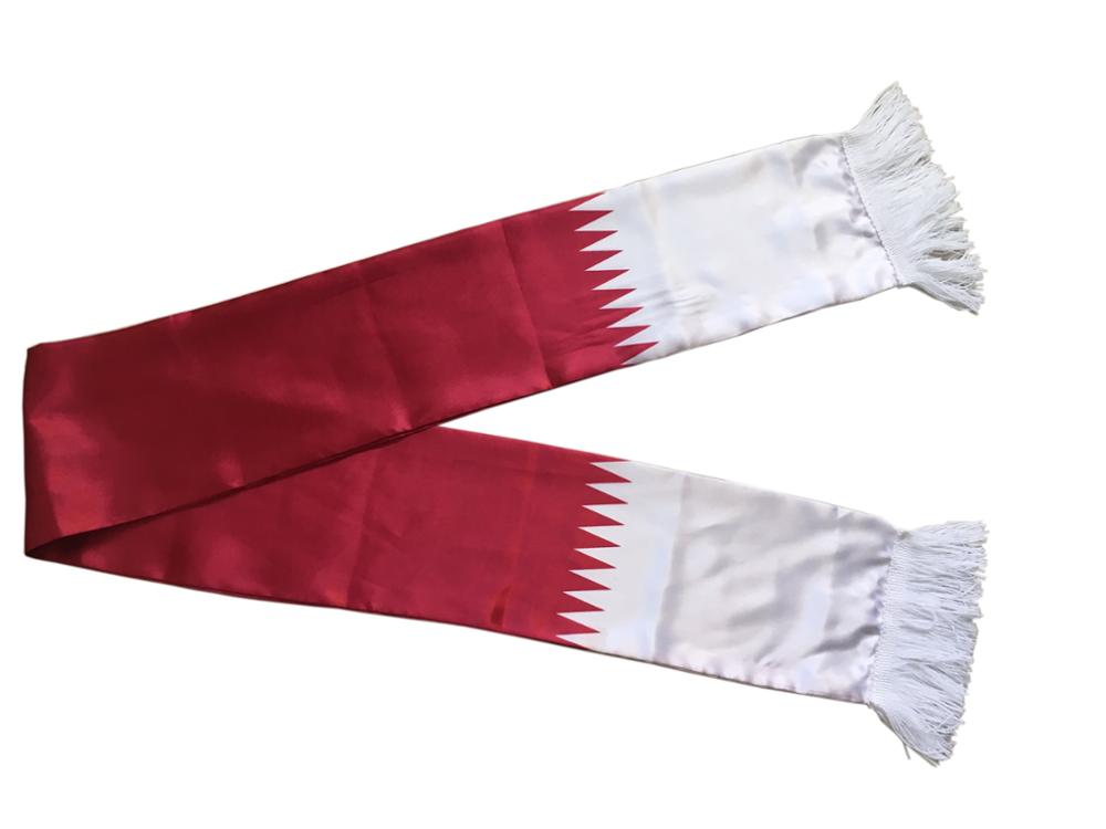 1955c Stain Fabric Qatar National Flag Scarf Buy Qatar Flag Scarf