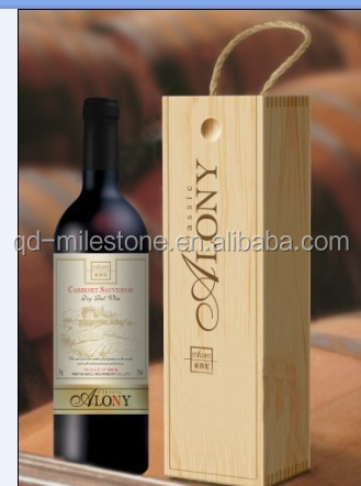 Champagne Single Bottle Wooden Wine Box