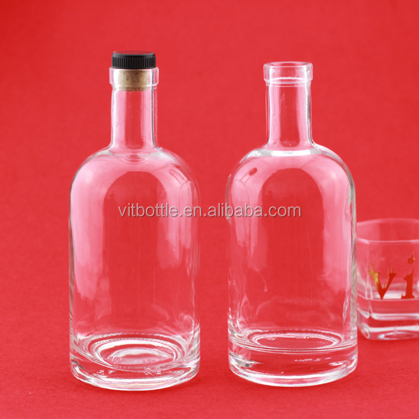 Rocket shaped glass beverage bottles vodka glass bottle elegant glass