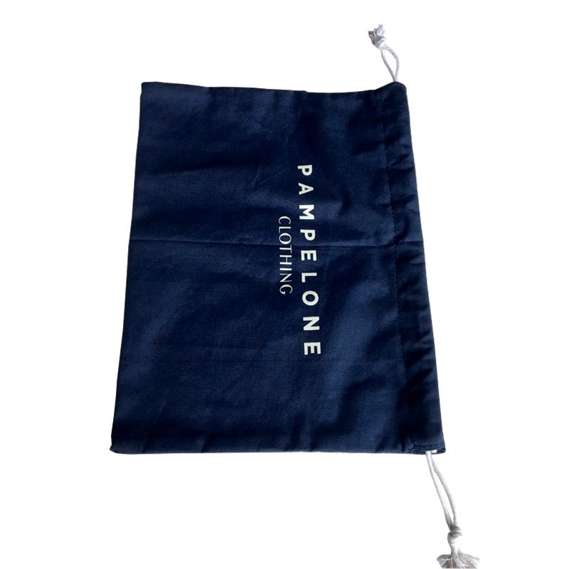 Navy Blue Cotton Drawstring Bag For Clothing Cosmetic Buy Blue Cotton