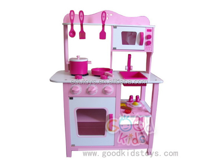 Mooie roze houten keuken speelgoed sets met voedsel houten ...