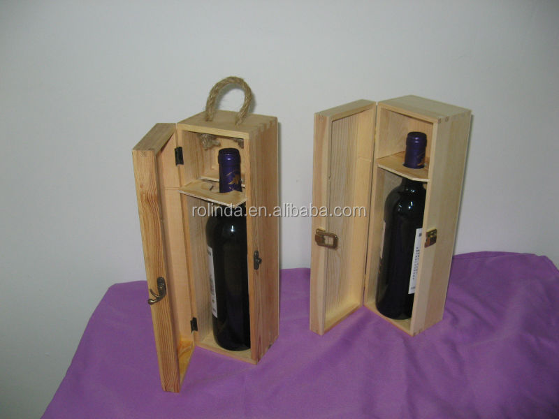 Wooden Champagne box for three bottle wooden wine gift box
