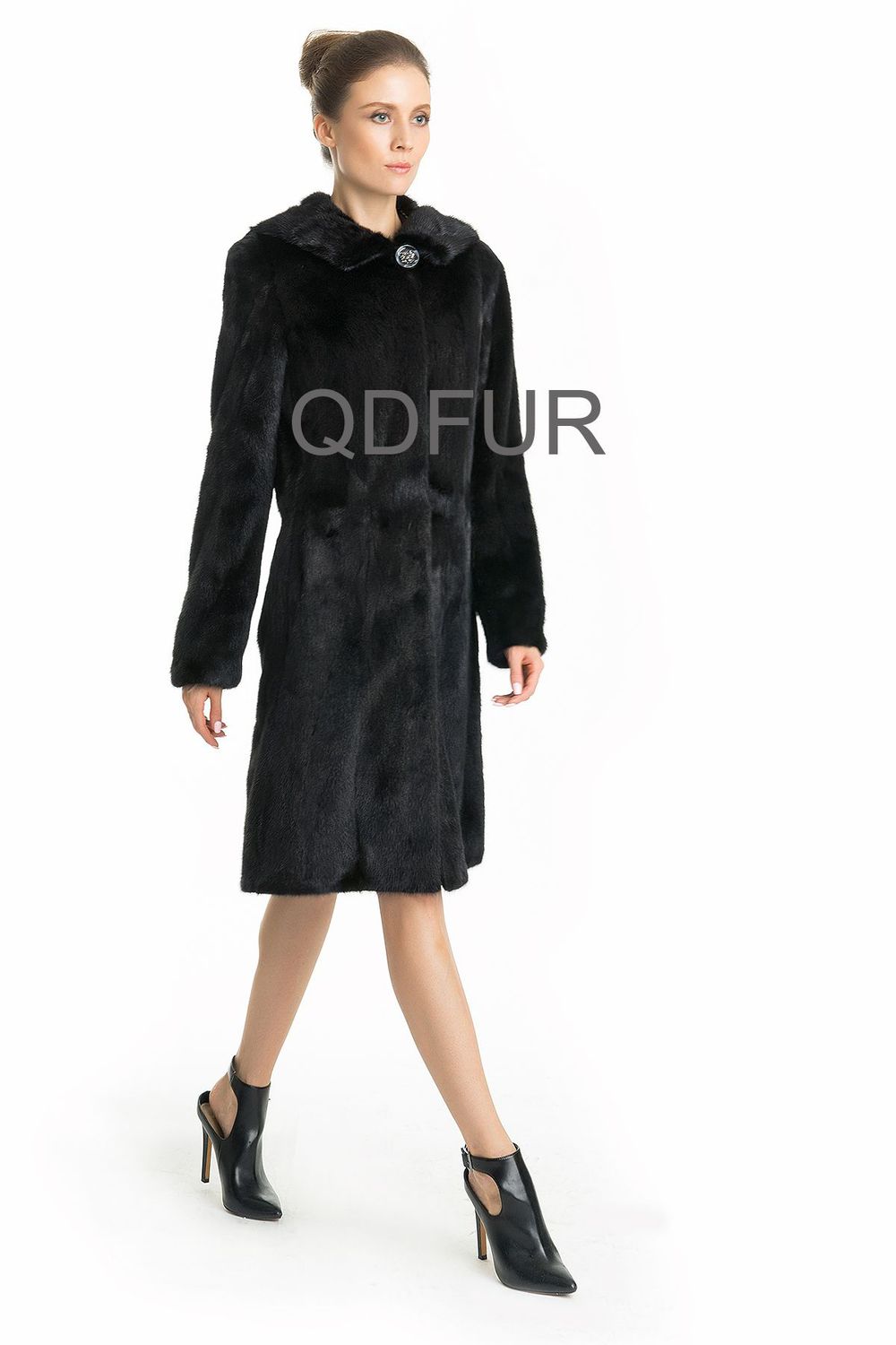 義烏fuzhuang取引qd70751女性最新のファッションのウェディングドレス剪断し中国から天然ミンクの毛皮のコート問屋・仕入れ・卸・卸売り