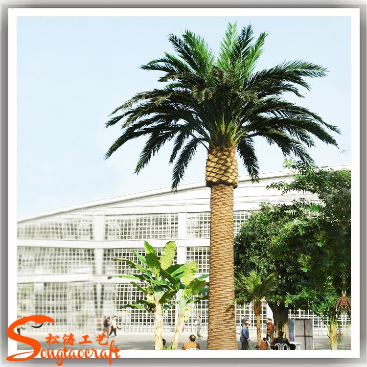6meter Large Outdoor Decorative Metal Steel Palm Trees Tissue Culture