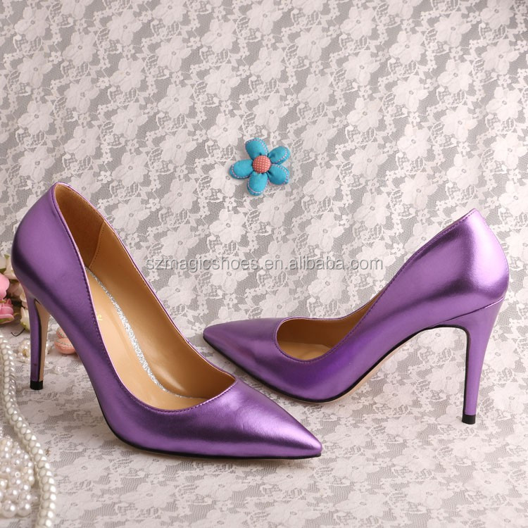 光沢のある紫色のパーティー靴のための女性仕入れ・メーカー・工場