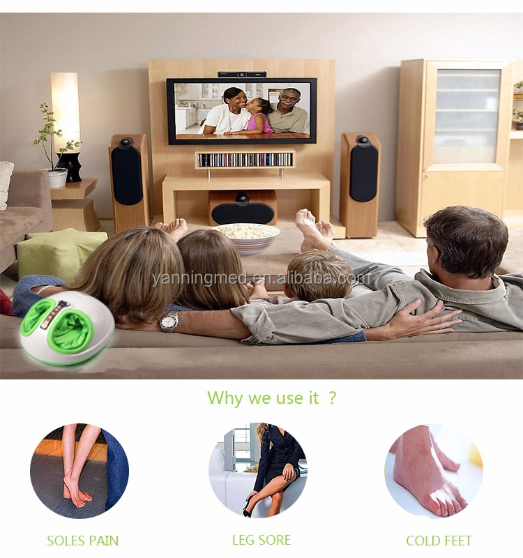 New style 3D kneading air pressure electric heated foot spa massager