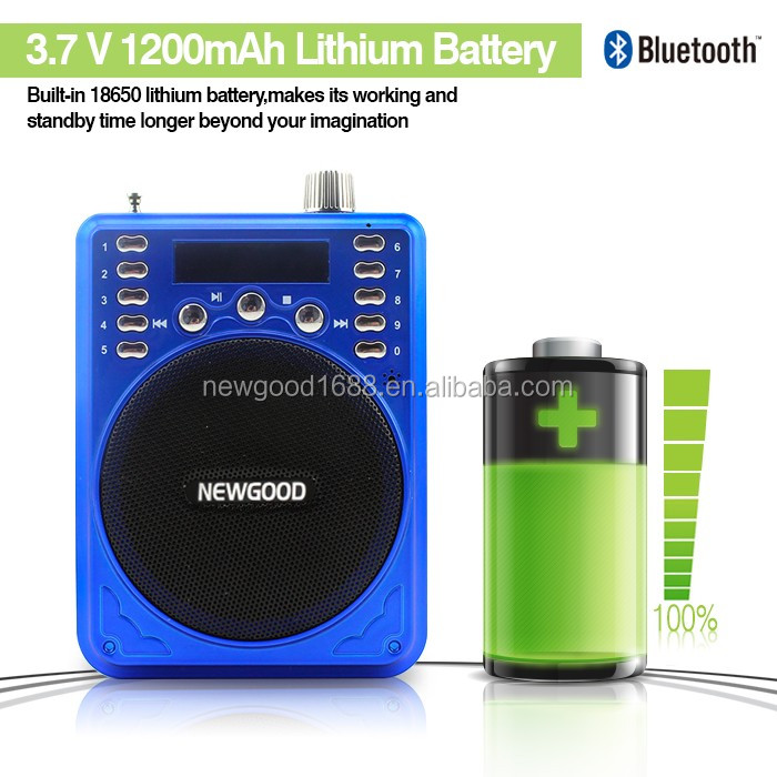 2016新しいタイプ中国深セン10ワットbluetoothポータブルスピーカーfmラジオ、音声アンプと音声録音機能仕入れ・メーカー・工場