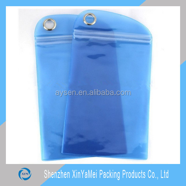 Accept Custom Order And Printing Logo Clear PVC Zipper Bag For Phone Case