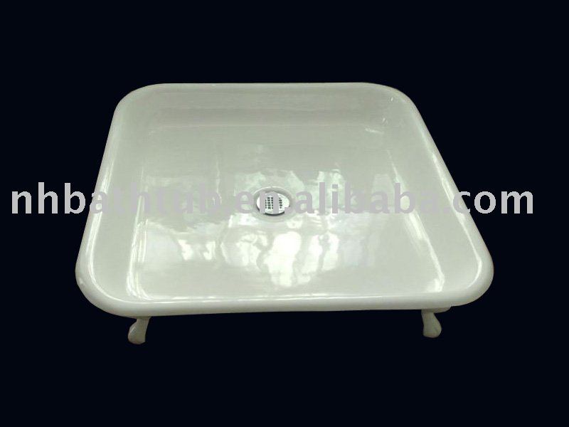 Square Enameled Cast Iron Shower Pan /shower Base With Clawfeet Buy