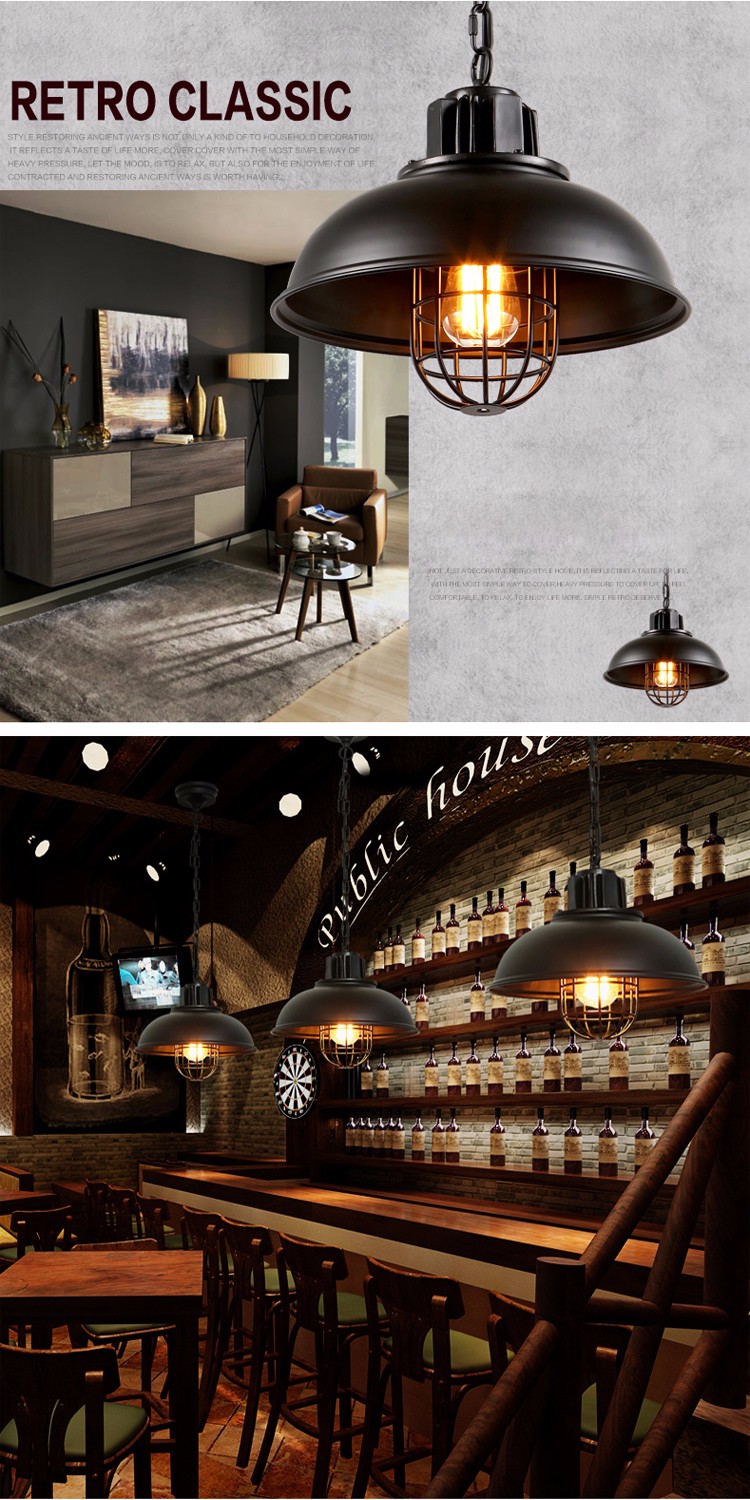 Antieke zoek industriële ontwerp hanglamp kroonluchter voor ...