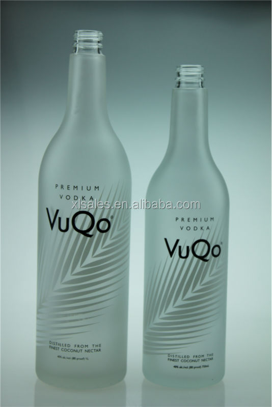 750ml OR 375ml FROSTED VODKA GLASS BOTTLE