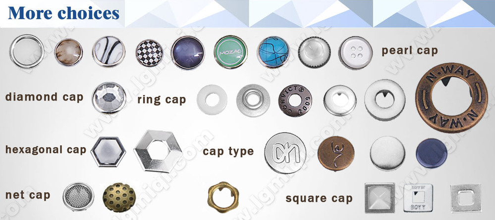 empty head ring snap button prong snap button for
