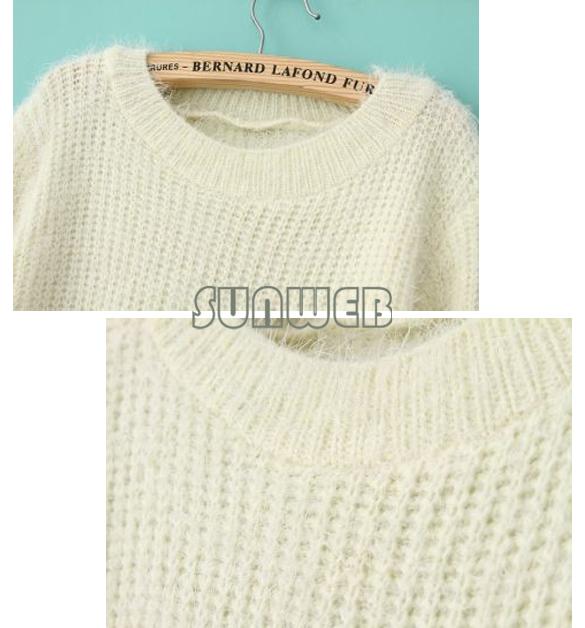 ラウンドネックの女性のセーターのパターンを編むsv005341プルオーバーモヘア問屋・仕入れ・卸・卸売り