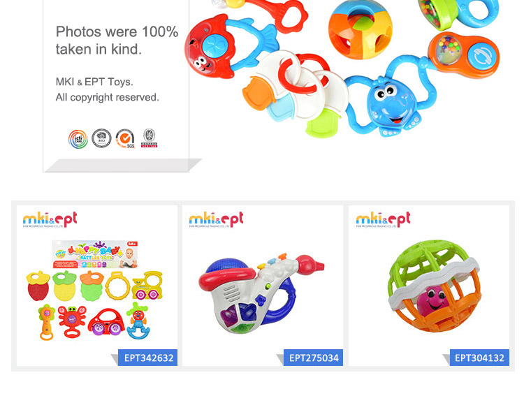 2017 Hot sale cute carton animal baby toys baby rattle toys set with 10pcs for sale.jpg
